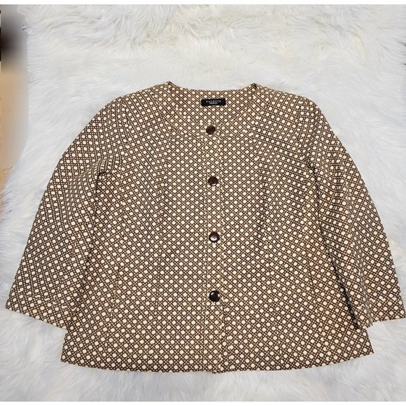 Talbots Geometric Print Lined Blazer - Picture 1 of 9